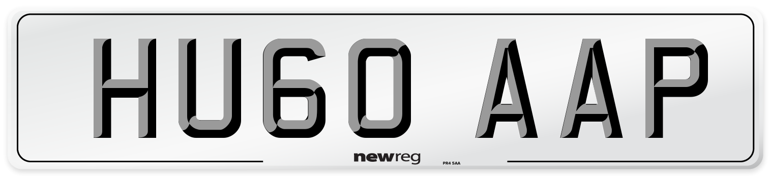 HU60 AAP Number Plate from New Reg